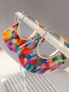 Kolczyki wachlarze kolorowe