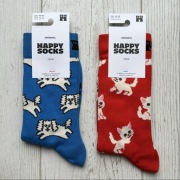 Zestaw skarpet Happy Socks Cloudy Dog Kitten 36-40 crew socks uniseks