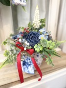 Piękny Stroik Wiosenny Granatowy