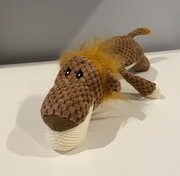 LEW, DUŻA ZABAWKA DLA PSA 35 CM PISZCZĄCA GRYZAK SZARPAK