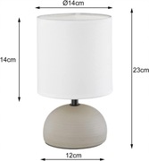 Lampka stołowa Reality Leuchten biała E14 40W