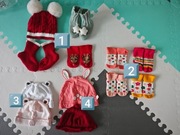 Zestaw akcesoriów dla niemowlaka (czapki i skarpetki)