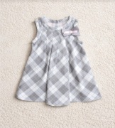 Elegancka sukienka Cool Club 86 (12–18 mies.) szara kratka stan bdb