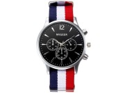 ELEGANCKI ZEGAREK RELOY Silver - Nylonowy pasek