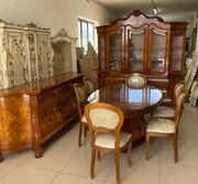 Jadalnia włoska witryna komoda stół 6 krzeseł 