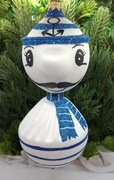 Bombka szklana Marynarz ręcznie dmuchana i dekorowana prezent! Wz42