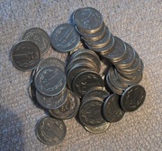 Zestaw monet 1 zł.  1988 r.- 5 szt. monet w bardzo ładnym stanie.