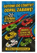 Kapsuła 75mm z zabawką auto wyścigowe z napędem 100szt