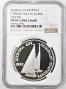 200 000 zł - 1991 - Igrzyska XXV Olimpiady Barcelona - Żagiel - NGC PF69 UC