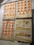 Tablice ze znakami drogowymi z lat 50-tych