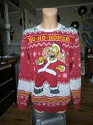 The Simpsons sweter świąteczny Homer Santa Christmas XL czerwony biały