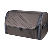 Organizer Kuferek Skrzynia Torba do Bagażnika Samochodu Skóra Premium Brąz