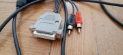 Kabel Amiga db25 Euro scart, 3m. Z epoki lata 90