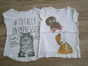 2 x Bluzka koszulka t-shirt krótki rękaw rozm. 122/128 7/8 lat