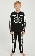 Pidżama 2 częściowa dla chłopca Szkielet świeci w ciemności 122-128 7-8 lat