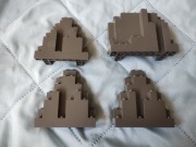 LEGO mix 4 skały LURP, BURP  do starych zestawów np. 6558