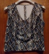 SEXY TOP SKÓRA WĘŻA FIOLET POŁYSK