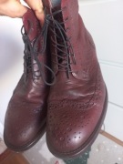 Botki mokasyny sztyblety Vagabond skóra bordowe markowe typ kazar lasocki