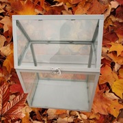 DUKA szklarnia pojemnik szklany na świece gablota domek biały taras balkon