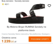 By Malene Birger RUMINA Sandały na platformie black sklep 1200 zł 