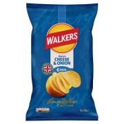 Chipsy Walkers Cheese&Onion ser cebula 6x25 g UK