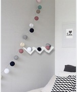 REGAŁ ŚCIENNY PÓŁKA WISZĄCA OZDOBNA MDF 58cm 3xV