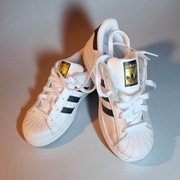 Adidas Superstar dziecięce, białe z czarnymi paskami, r. 31