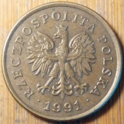 5 groszy 1991 MW (obiegowa) 5 gr 1991 MW (3.1991) 