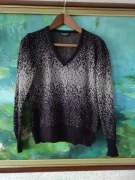 sweter melanż ombre wełniany delikatny bluzka kardigan 