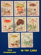 Znaczki flora:194: grzyby- DDR/NRD 1974r 