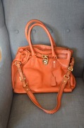 torebka mięciutka skóra Michael Kors pomarańcz 
