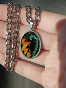 Ręcznie robiony wisiorek "Leśna magia"