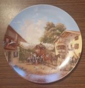 SELTMANN WEIDEN Talerz ozdobny porcelanowy wieś konie