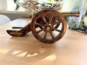 Model armaty mosiężno drewniany unikat pięknie wykonany 