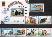 !!! MONGOLIA 1989 / Niedźwiedzie. Kompletna seria +Blok CZYSTE**!!!