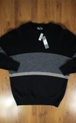 Sweter George r. XL męski czarny bawełniany okrągły dekolt nowy z metką