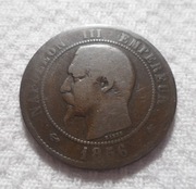 Francja II Cesarstwo Napoleon III 10 centymów 1856 K Bordeaux KM# 777