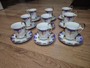 Komplet 9 filiżanek Supervised by Xie's chińska pozłacana porcelana