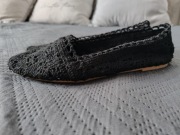 Koronkowe czarne baleriny H&M rozmiar 38