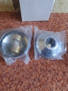 Komplet :złączki (redukcje kątowe) z ozdobnymi rozetami (osłonami),