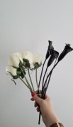 Sztuczne kwiaty plastikowe i liście do wiązanek akcesoria florystyczne