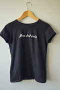Czarny tshirt basic Mam dziś lenia M bawełna 100%