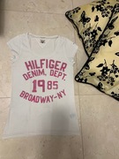 Hilfiger tshirt S XS biały+roz