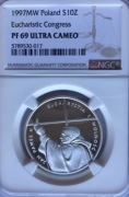 10 ZŁ EUCHARYSTIA JANA PAWŁA II 1997 NGC PF69 PIĘKNA