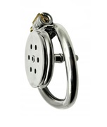 Płaski Stalowy pas cnoty, Chastity Flat Cage, Dilator oring 50mm