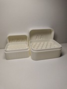 Organizer na baterie AA + AAA zestaw kolor biały