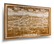 Kraków obraz grawer, oblężenie, 1655