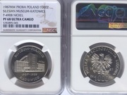 1000 ZŁ Próba NIKIEL MUZEUM ŚLĄSKIE 1987 NGC PF68 PIĘKNA