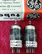 2 x Ecc88 6dj8 General Electric GE USA Gain 105% dla NOS