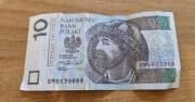 Banknot obiegowy 10zl Seria BM6639888